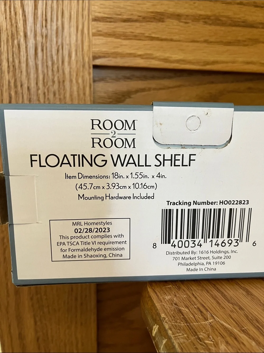 Floating Wall Shelf in White